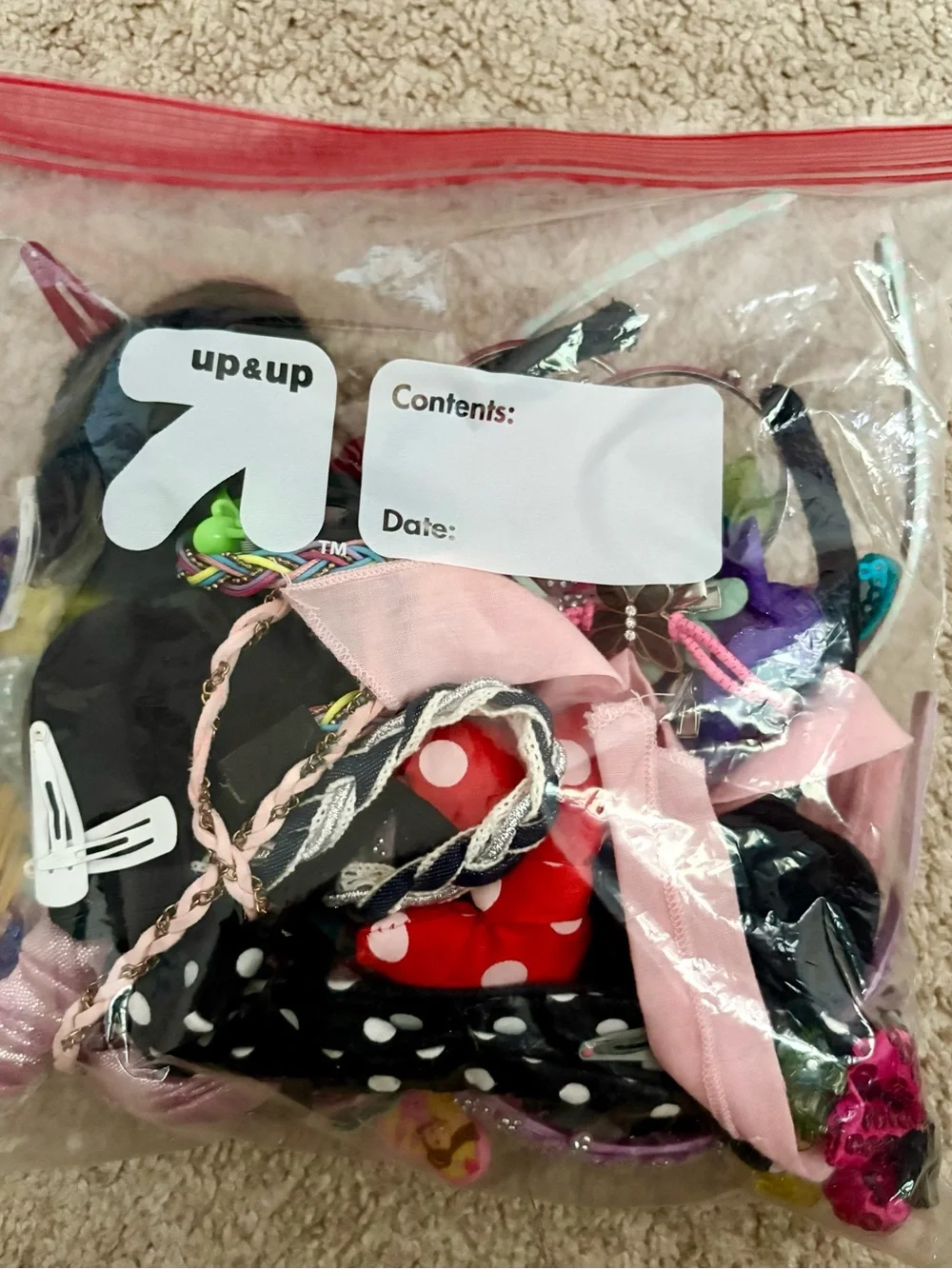 Kids Pink and Teal Hair Accessory Set - Assorted Headbands & Clips